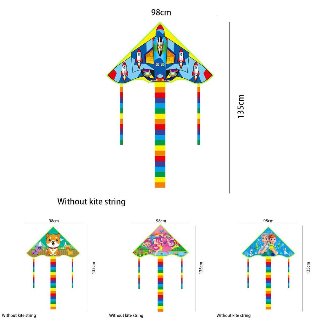 New Children's Kite Grid Cloth Wind Triangle Kite