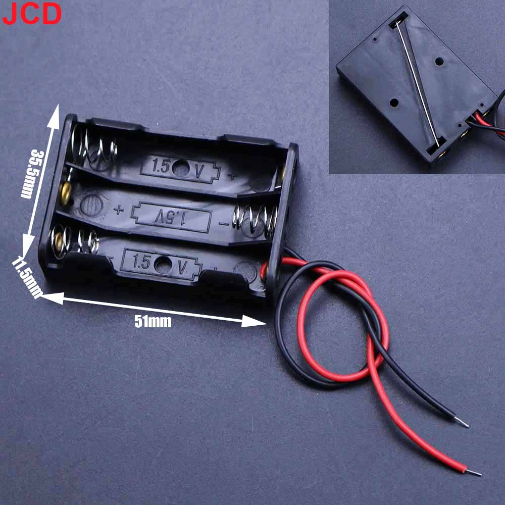 JCD 1pc AAA No.7 Battery Storage Box Enclosure Bracket Leads With 7x1/2/3/4/6/8Slot Battery Box Standard Battery Charging Cradle