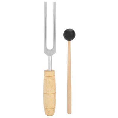 Aluminum Alloy Handheld 512HZ Tuning Fork with Wooden Hammer Teaching Tool Set