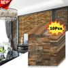Retro color wall 3D self-adhesive wall sticker for living room decoration wallpaper 35X38.5cm