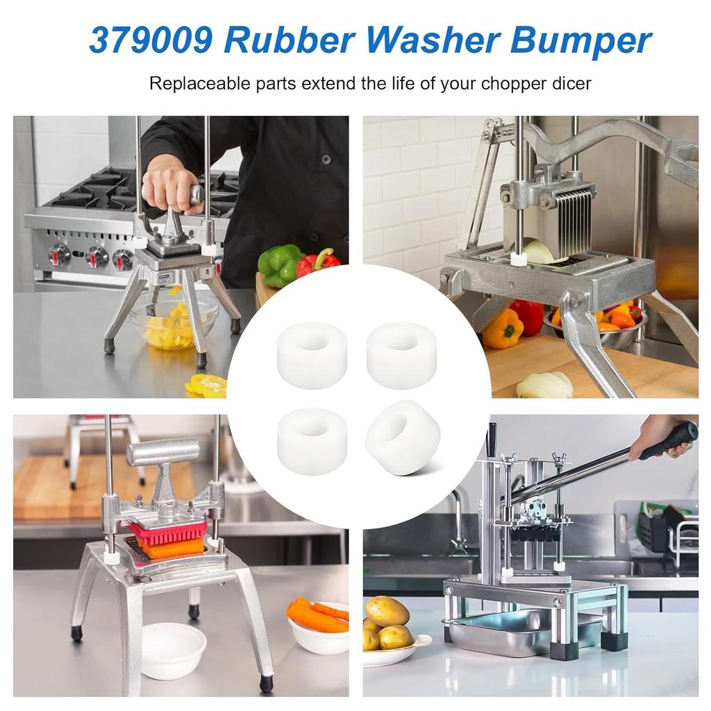 Replacement Bumpers for vollrath Choppers, Wedgers, and Corers - 3/8 Rubber Bushing Bumpers Replaces vollrath 379009 and 2241001bumpers, Rubber