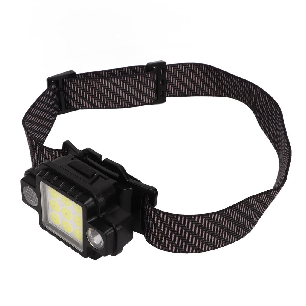 LED Headlamp USB Magnetic Ultralight COB Multifunction ABS Magnetic Headlight with Red Blue Light Mode for Outdoor Night