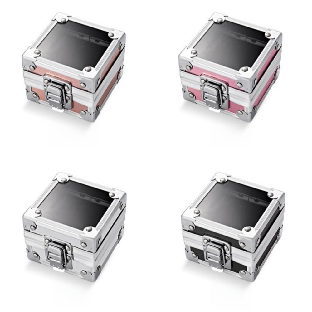 Durable Aluminum Display Storage Box Professional Nail Art Grinding Head Bit Container  Pedicure