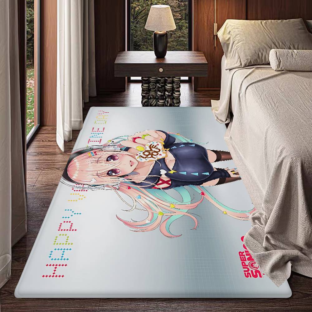 Super Sonico Manga Room Mats Washable Non-Slip Living Room Sofa Chairs Area Mat Kitchen Alfombra