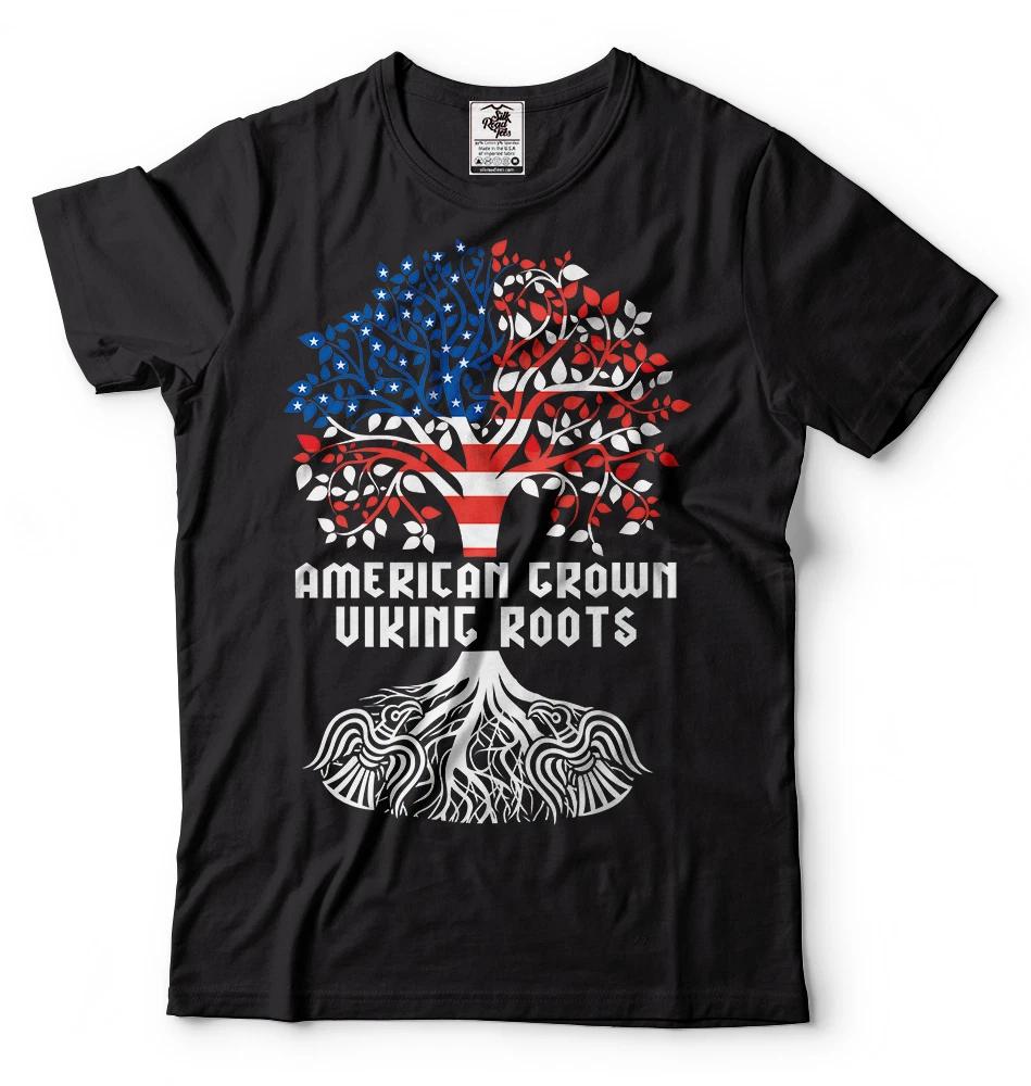 American Viking T-shirt Vikings Heritage Roots T-shirt USA America Tee shirt 3XL