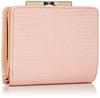 Topkapi Italian Leather Lizard-Embossed Clasp Bifold Wallet by Lucia, Women's, Pink Gray, Free Size