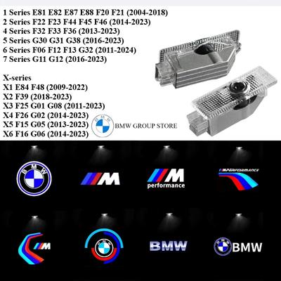 Groupe BMW Lumières de Bienvenue LED HD pour Porte de Voiture Pour BMW Série 1 2 3 4 5 6 7 Z X Z4 G11 G30 X1 F48 X2 F39 X3 G01 X4 G02 X5 G05 X6 G06