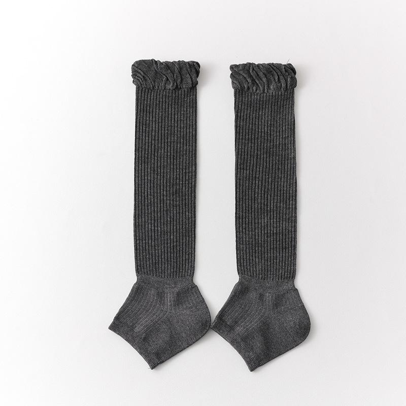 

10Pair Bud Bubble Mouth Stockings Children Summer Thin And Knee Leg Cover Solid Color Stripped Calf Socks Long Stacking Socks One size fits all темно-серого