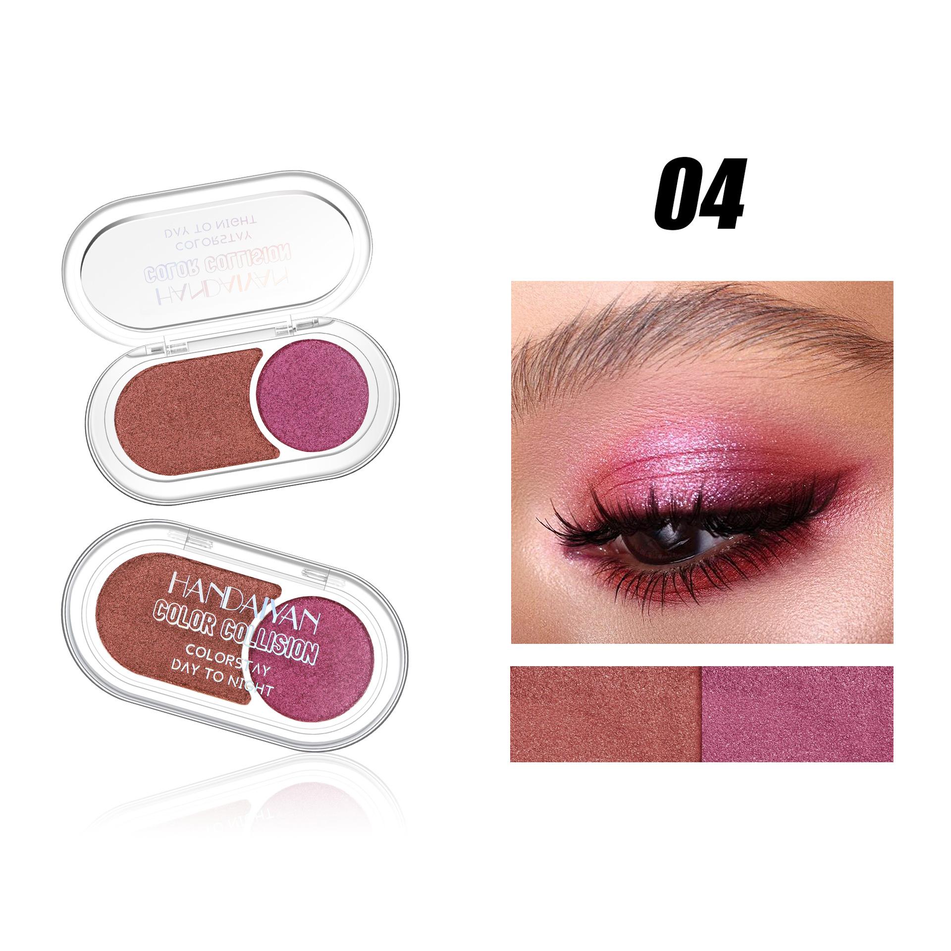 

Two-color Powdered Eyeshadow Matte Brightening Water Light Pink Cream Cheek Thin Flashing Eyeshadow Waterproof Sexy Eye Makeup