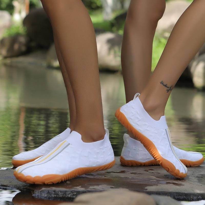 New High-elastic Flying Woven Shoes Men's Casual Shoes Light and Breathable Light-mouth Shoes Comfortable and Soft Board Shoes