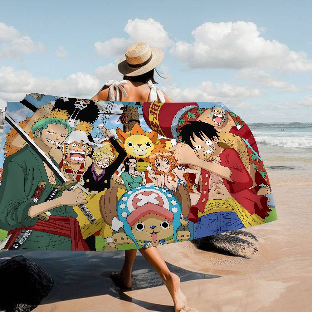 New O-One P-Pieces Cartoon Beach Towel Colorful Bath Towels Girl Microfiber Quick Dry Sand Free Beach Yoga Spa Gym Pool