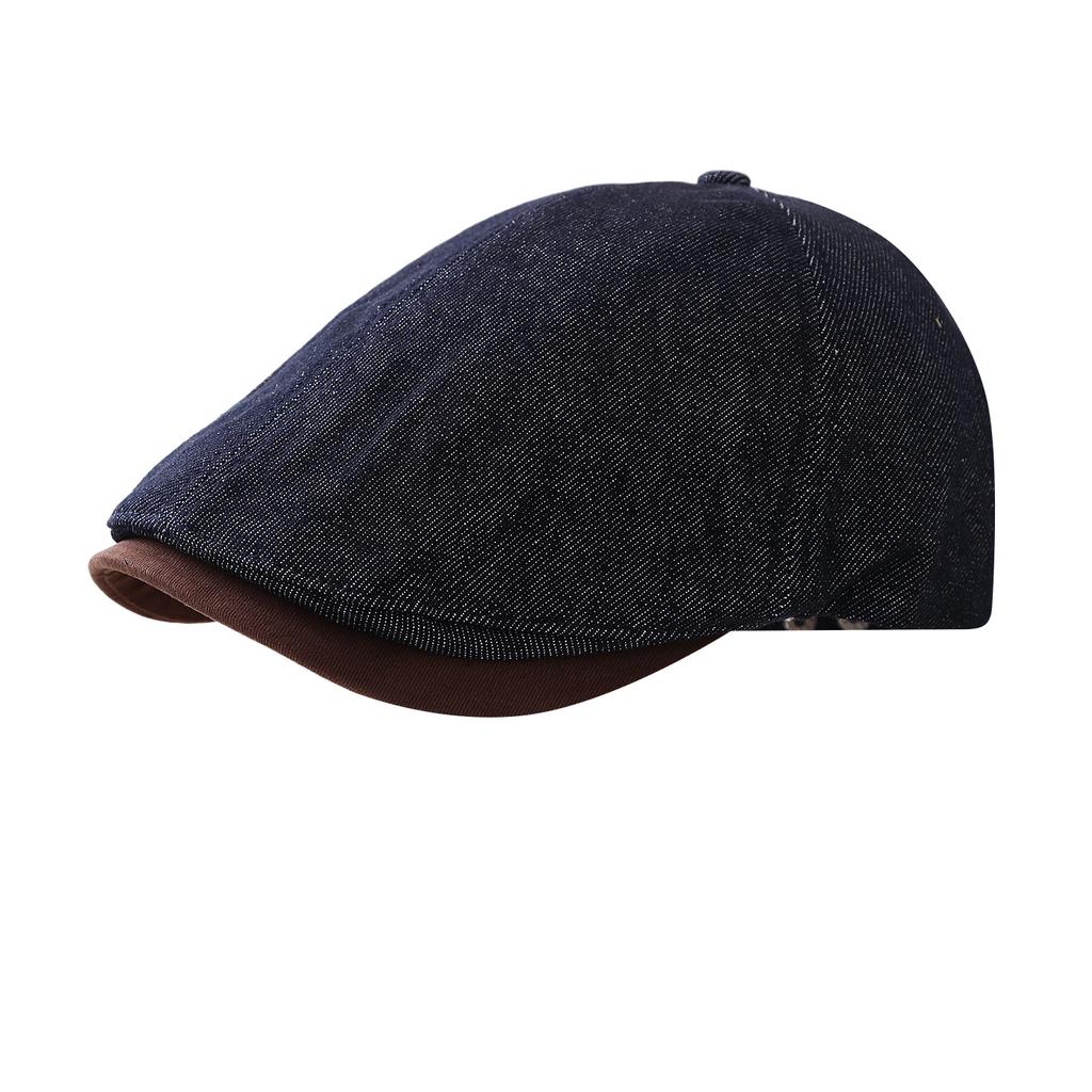 Autumn new solid color simple retro forward hat minimalist style temperament personalized women's newsboy hat versatile casual hat
