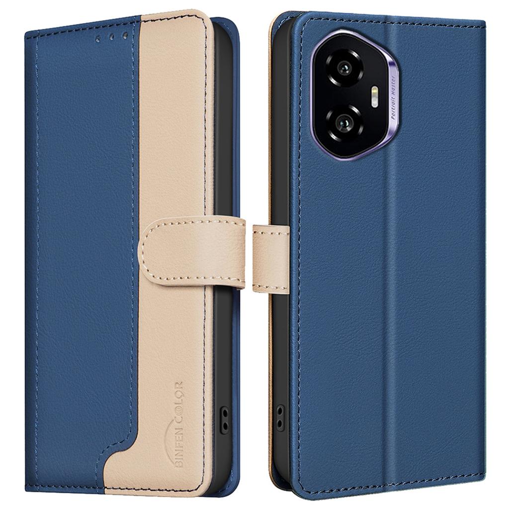 BINFEN COLOR BF33 for Honor 300 Leather Case Splicing Color RFID Blocking