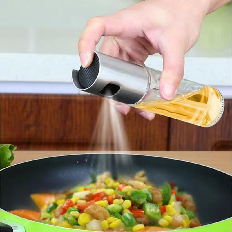 1pc Olive Oil Sprayer Spritzer Bottle For Cooking Oil Dispenser Vinegar Bottle Air Fryer Kitchen Cooking Frying Salad Baking BBQ