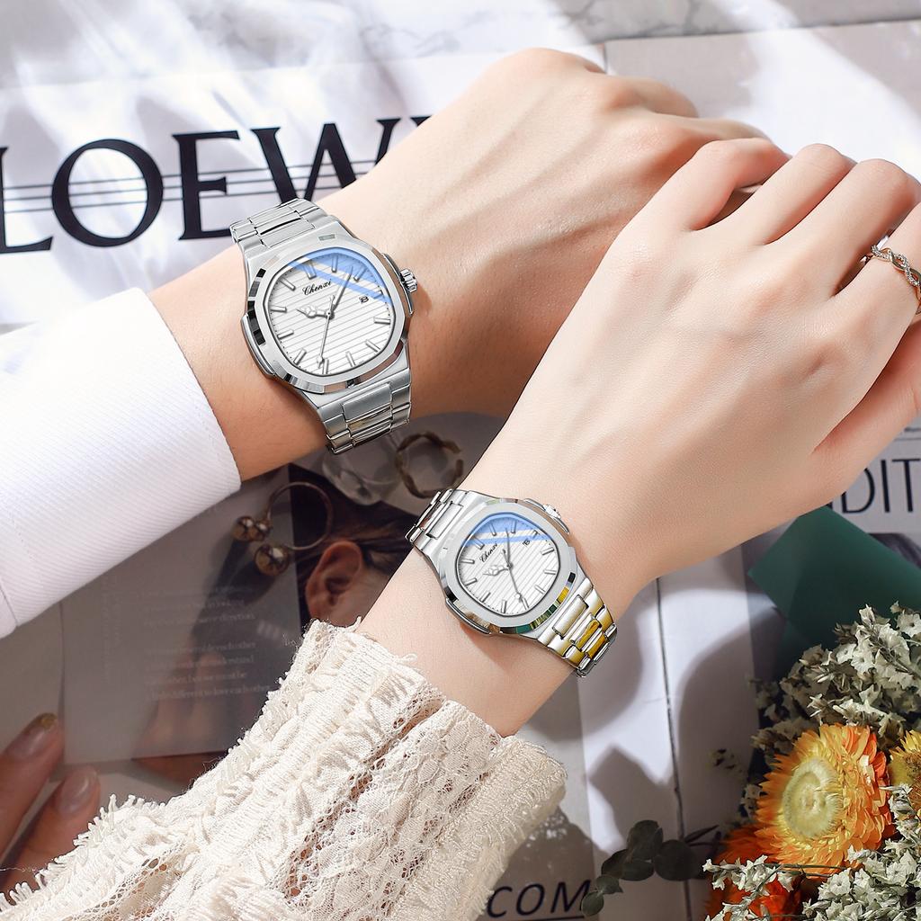 Chenxi Steel Belt Watch Couple Luminous Waterproof Simple Fashion Business Calendar Men'S And Women'S Quartz Watch