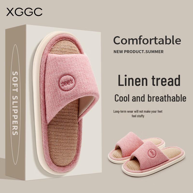 XGGC Unisex Indoor Cotton Linen Slippers 36-37