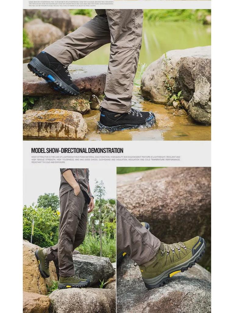 Men's High-Top Outdoor Hiking Shoes - Casual Sports Footwear