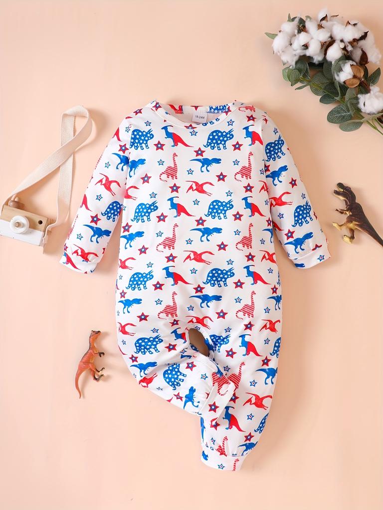 20223 herbst Winter Baby Langarm Body Neugeborenen Nette Dinosaurier Cartoon Body