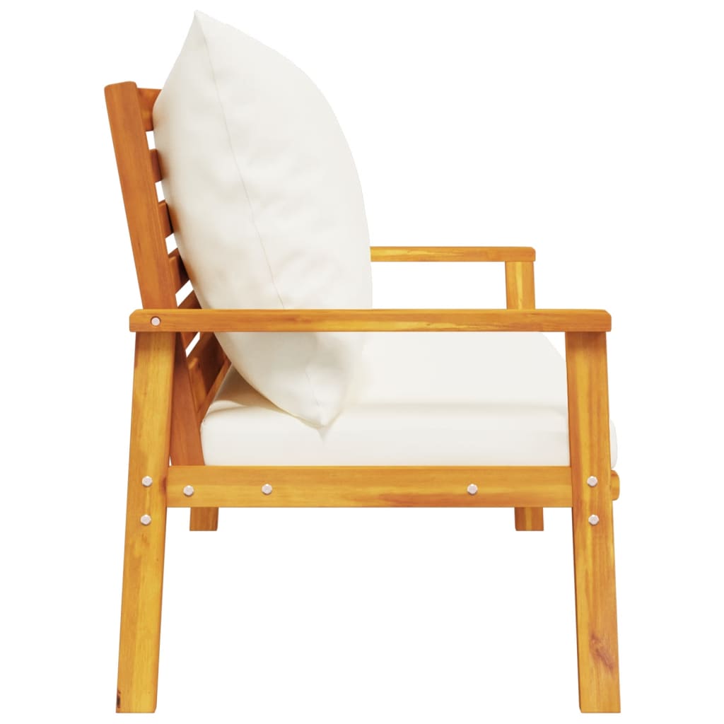 Garden Sofa 120 Cm with Cushions Solid Acacia Wood