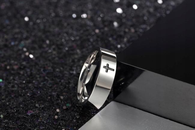 Ehering Silber Siegelring Stahl Kreuz 242