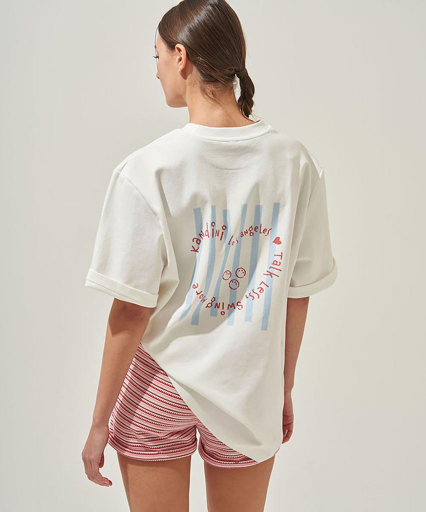 KANDINI Ivory Graphic Short Sleeve T-Shirt (Unisex)