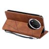 Leather Case for Honor X9c 5G/Magic7 Lite 5G/X60 Pro 5G Imprinted Lines Splicing Wallet Phone Cover