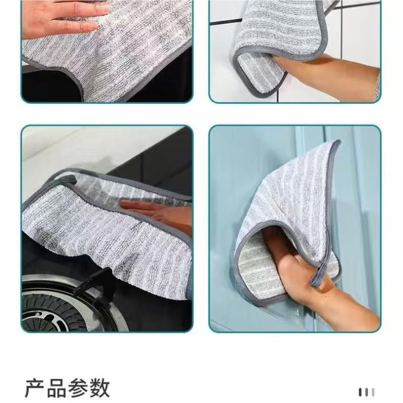 5/10/20pcs Kitchen Cloth Dish Towels Super Absorbent Coral Velvet Dishtowels Nonstick Oil Washable Fast Drying