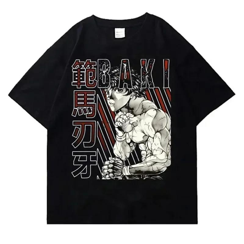 Anime Printed T-Shirt Harajuku Streetwear Summer Oversized Men Cotton Short Sleeve Tees Hip Hop Crew Neck Women Top Y2k Clothing