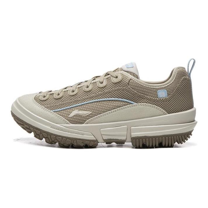 Li Ning Outdoor CF Tracing Low top Mountaineering Hiking Shoes Women's Tea Milk Umber Mica Gray AHCW044-6