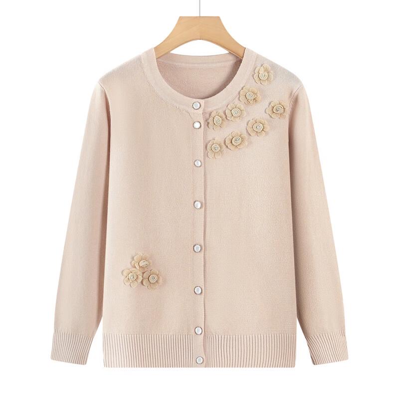 Women's Floral Knit Cardigan Sweater