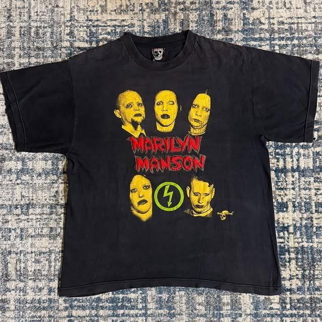 90s MARILYN MANSON REVEREND ROCK & DEATH MEXICAN BOOTLEG Vintage T-Shirt Reprint S