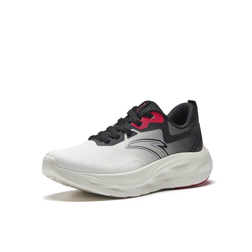 Anta Yi Chen Cushioning Height Increasing Low Top Casual Running Shoes Men's Black White 912545533-2
