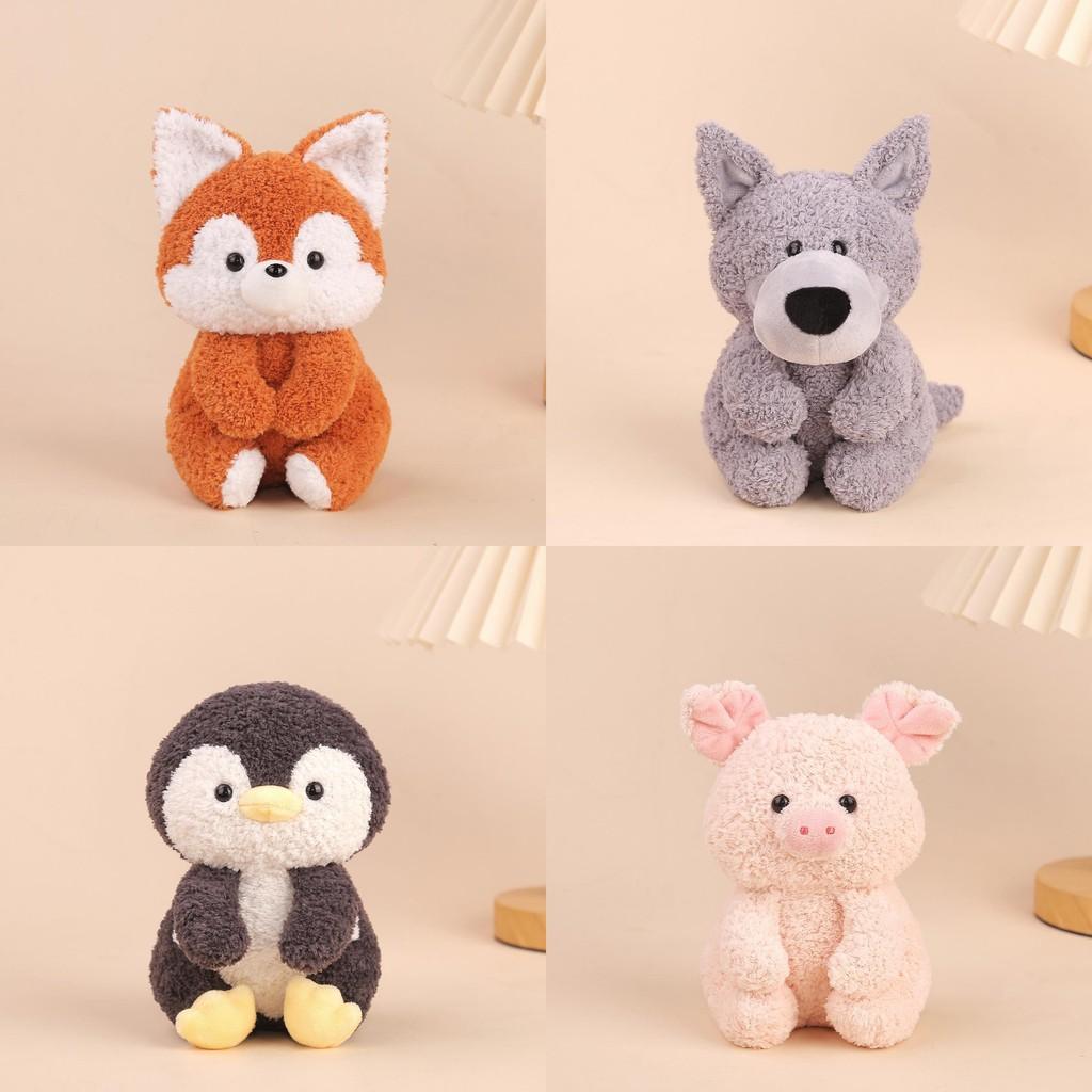 Fox Donkey Dinosaur Penguin Cat Plush Toy Stuffed Animal Doll Decoration Gift