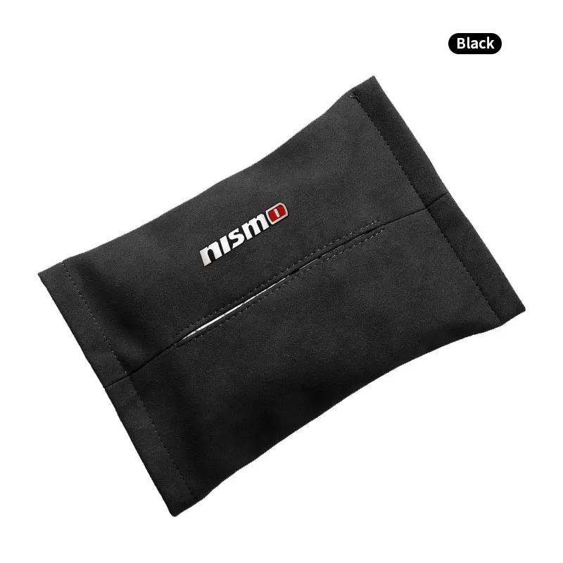 Car Seat Back Multifunctional Tissue Box Interior Storage Tissue Bag For Nismo Nissan Tiida Teana Skyline X-trail Almera Qashqai