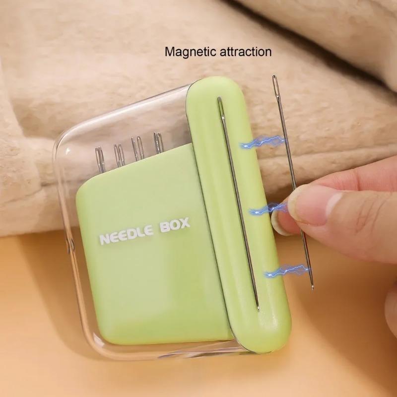 New Magnetic Sewing Box Luxury Cream Wind Household High-quality Home Sewing Artifact Finishing Sewing Kit Sewing Tools