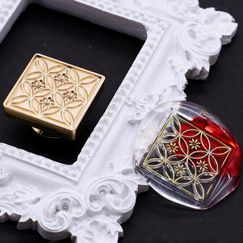 Blumenwachssiegel, Siegel, Retro-Handwerk, Siegelstempel, Kopf, Karte, Umschlag, Hochzeitseinladung, Geschenkverpackung, Scrapbook