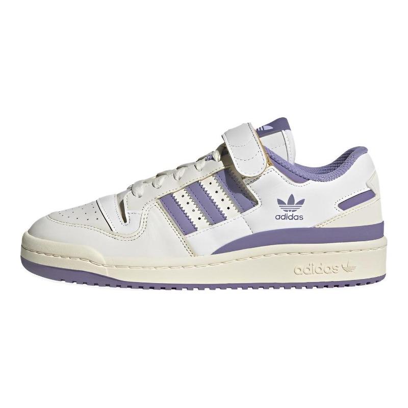 adidas Originals FORUM 84 Women s Low-Top Leather Skate Shoes White Purple HQ4375 36.5