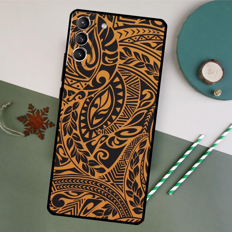 Maori Tribal Samoan Polynesian Print Phone Case For Samsung Galaxy S26 S23 Ultra S20 S21 S22 S24 S25 Plus S10 S25 FE Back Cover