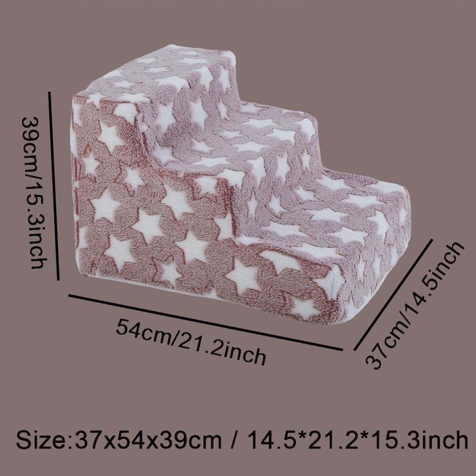 

Сходинки для безпеки домашніх тварин | Надайте сходинки для собак на 3/4 сходинки та пандуси для дивана-ліжка для поранених, літніх та вразливих собак і котів | Нековзні, знімні для чищення 3 layers рожевий