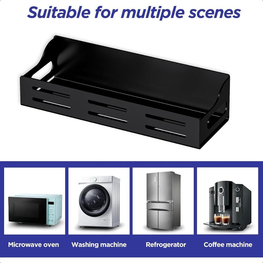 5 Pack Magnetic Spice Rack for Refrigerator with Paper Towel Holder Strong Magnetic Fridge Shelf Rustproof Side Fridge Storage