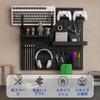 Keepo Pegboard Combination Kit with Modular Accessories - Gaming Wall Organizer for Crafts/Ornamental Displays - Bedroom/Office/Home Pegboard (Black,
