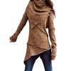 Maglione Pullover a Manica Lunga con Collo a Sciarpa Design Autunnale e Invernale da Donna