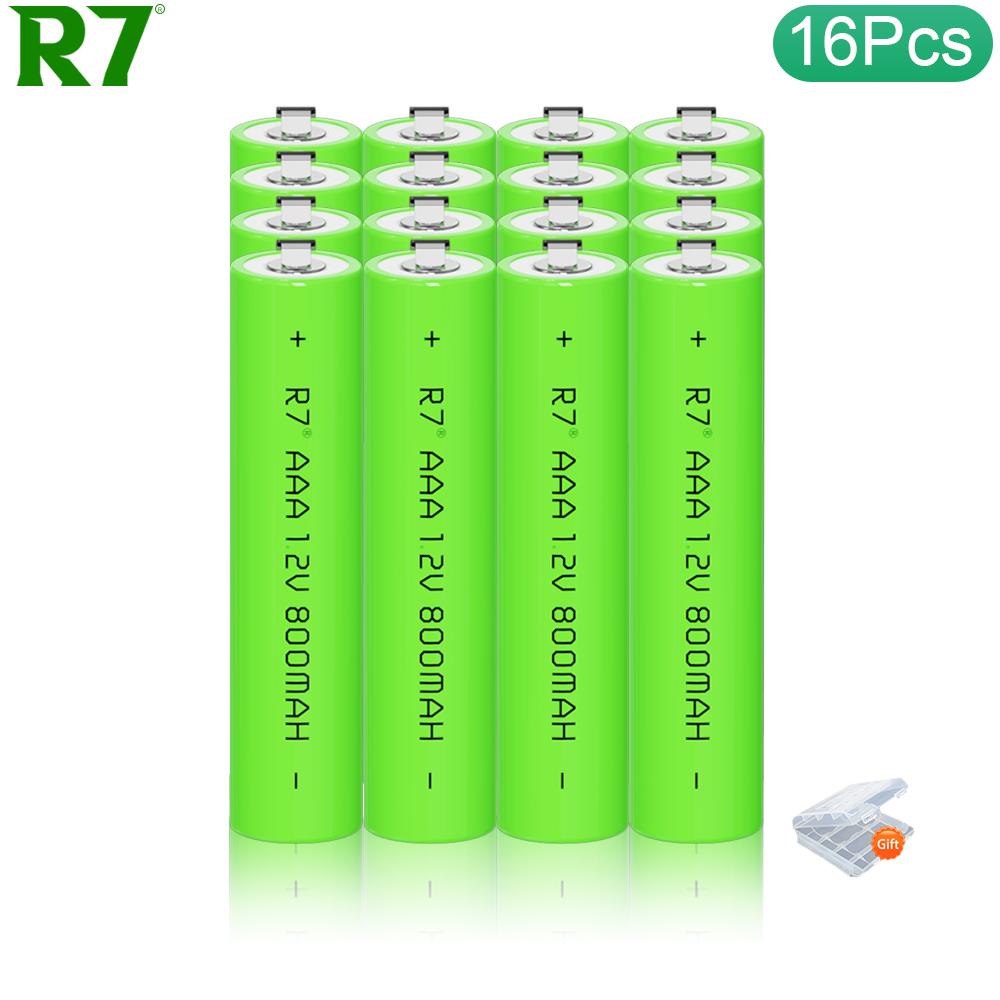 R7 1.2V AAA Ni-MH Rechargeable Battery 800mAh with Weld Tabs - Long-Lasting Power for Electric Shaver, Razor, Toothbrush