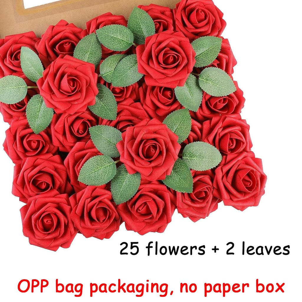 20 st Mjölkvita Konstgjorda Blommor Rosor Falska Blommor Stjälk för DIY Bröllopsbuketter Dekorationer Fest Trädgård Hem Rumsinredning