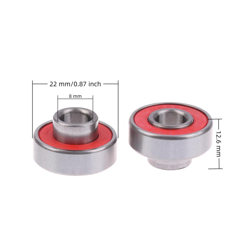 4/8Pcs 608-2Rs Long Plate Integrated Bearing Long Hoverboard Skateboard High Speed Silent Speed Bearings Surfboard Accessories