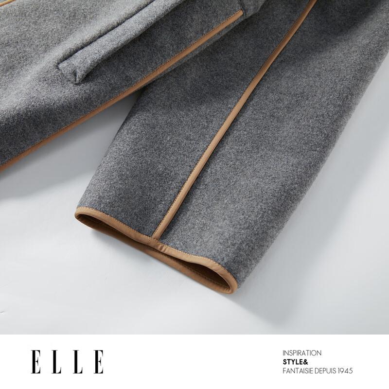 ELLE Women's Merino Wool Cashmere Blend Long Coat