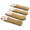 4 Pcs Knitted Chair Leg Covers Elastic Furniture Leg Protectors Non Slip Table Feet Covers Chair Leg Booties for Floor Protection Reduce Friction