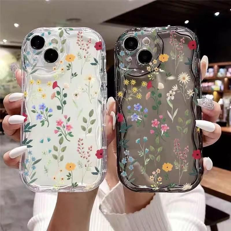 Summer Flowers Transparent for IPhone17 for Apple 15 Mobile Phone Case 13promaxR/78plus/11/12xs