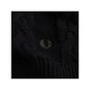 Fred Perry Lambswool Blended Cable Scarf   Black Cfpu2438145 102 qzgCfpu2438145 102
