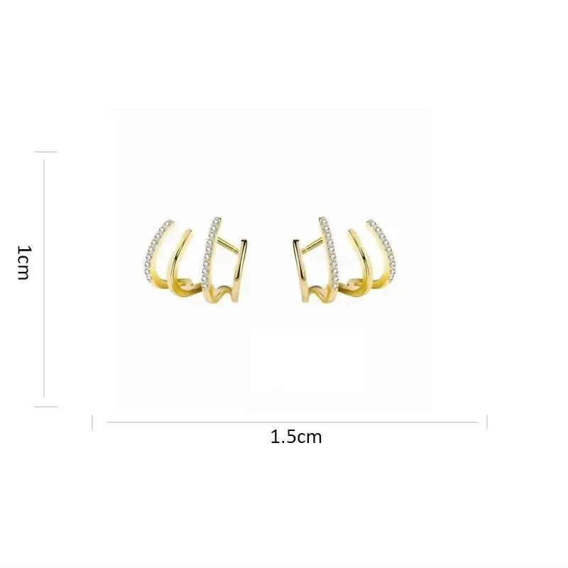 Fashion Exquisite Rhinestone Spider Legs Decor Ear Cuff Earring for Woman Arrival Christmas Gift Stud Earrings Women Earrings